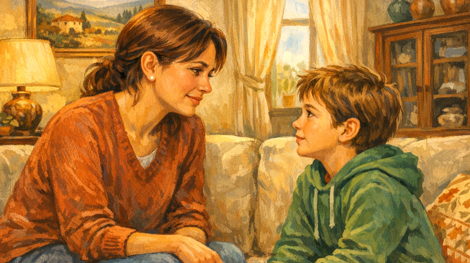 I genitori faticano a instaurare un dialogo emotivo profondo con i loro bambini, limitandosi spesso alla gestione pratica quotidiana senza creare spazi per condividere sentimenti, paure e gioie, rischiando di crescere figli che non si sentono compresi emotivamente"